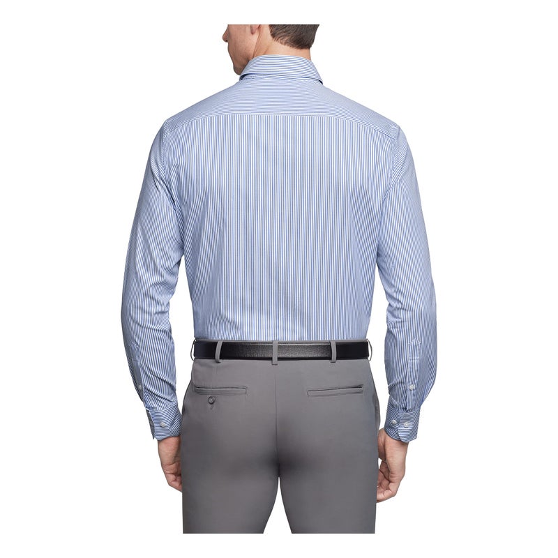 Van Heusen Men's Pinpoint Regular Fit Stripe Button Down Collar Dress Shirt Shirt, Ocean, 17" Neck 34"-35" Sleeve - Image 2